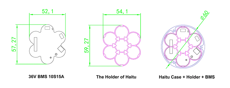 bms 10S 15A 36v size