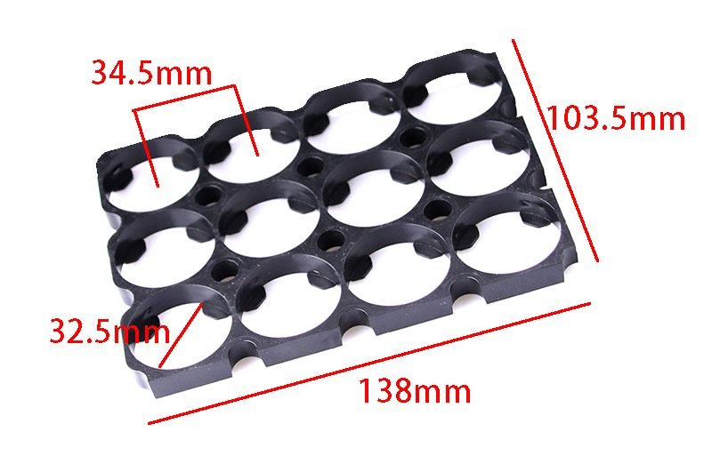 32650 battery holder 3x4 size