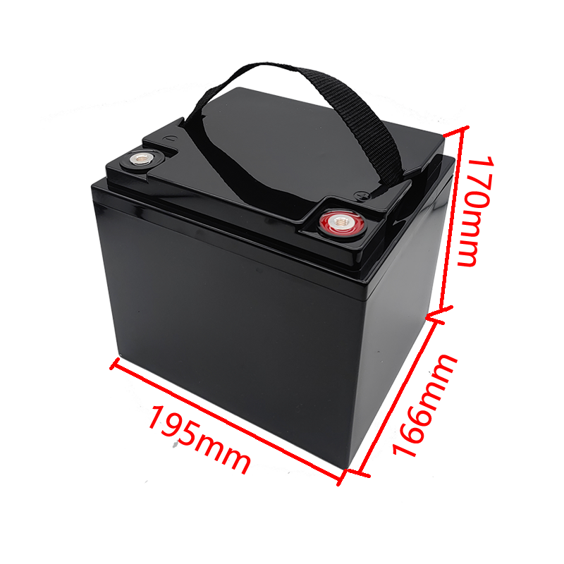 12V 38AH battery box size