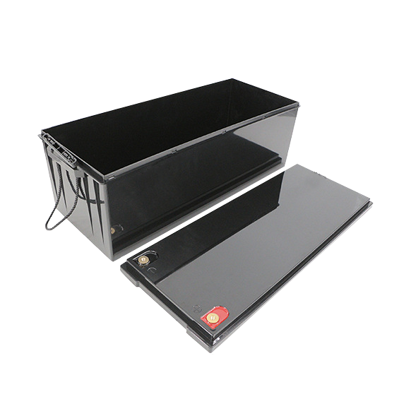 12V 300AH leerer Batteriekasten offen